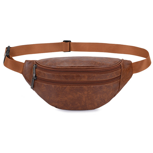 Bolsa de Cintura Retro en Cuero PU para Hombre
