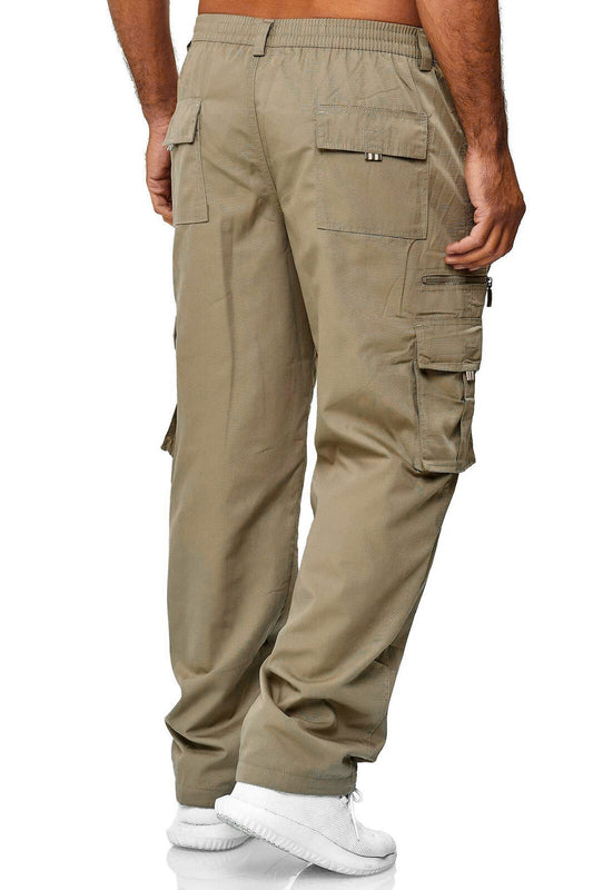 Pantalón Overol Hombre Casual con Múltiples Bolsillos y Corte Recto - Image 2