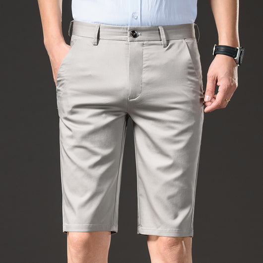 Pantalones Cortos de Algodón Ice Silk Rectos para Hombre - Image 9