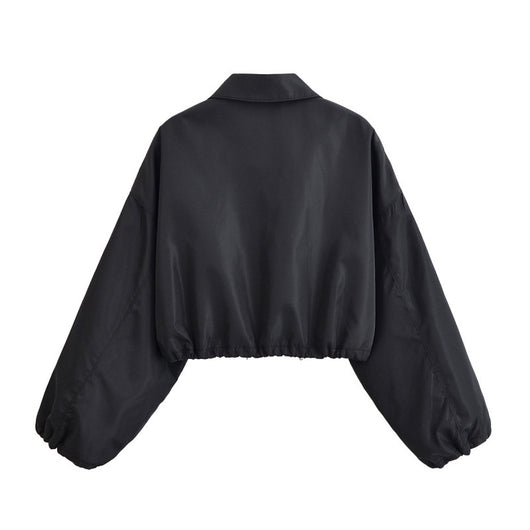 Chaqueta Minimalista Otoñal con Cuello Solapa y Falda Integrada - Image 2