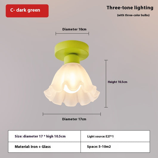 Lámpara de Techo Moderna para Pasillo con Ventosa - Diseño Floral Minimalista - Image 9