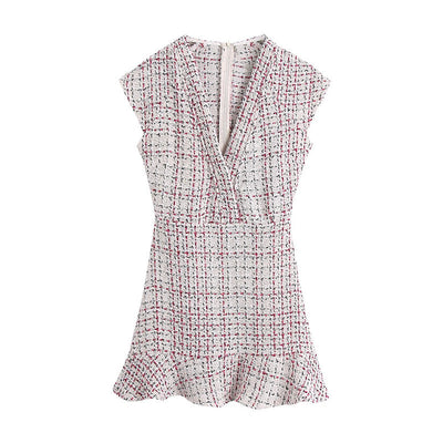 Vestido Patchwork Texturizado con Detalles Bordados para Mujer