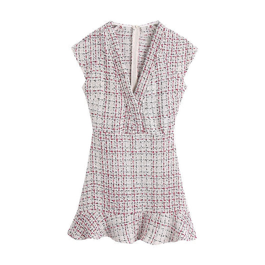 Vestido Patchwork Texturizado con Detalles Bordados para Mujer