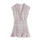 Vestido Patchwork Texturizado con Detalles Bordados para Mujer