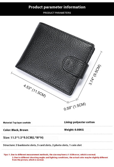 Billetera de Cuero para Hombre en Piel de Res Premium con Monedero - Image 10