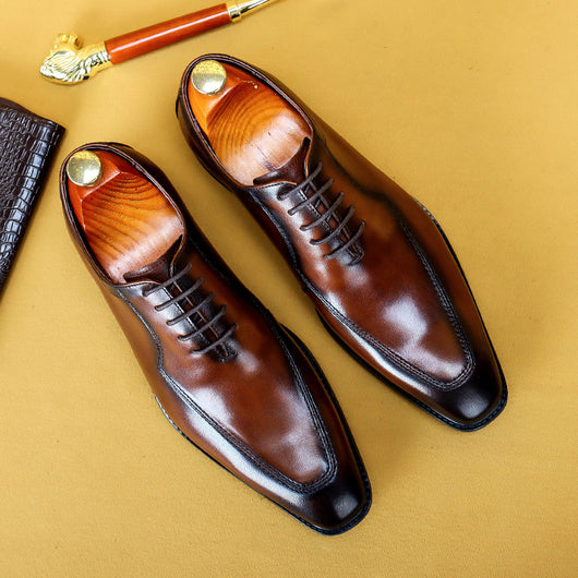 Zapatos Oxford de Cuero para Hombre - Elegancia Profesional con Punta Afilada - Image 5