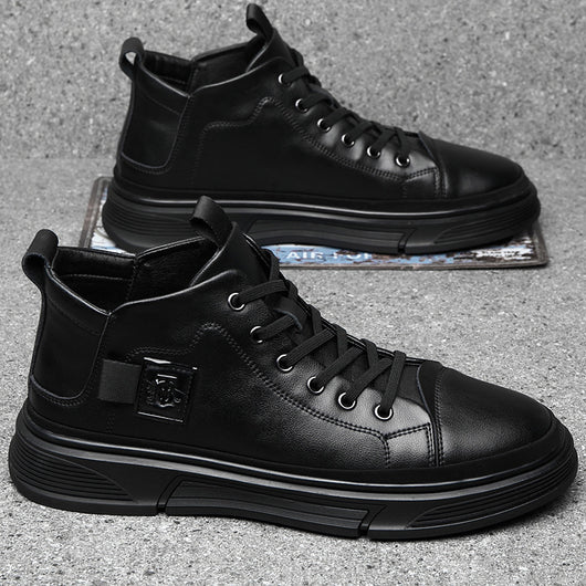 Botas Altas de Cuero para Hombre - Zapatos Casuales Invierno - Image 2