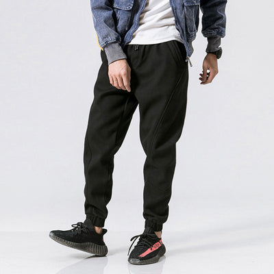 Pantalones Casuales Recortados de Color Sólido para Hombre - Image 3