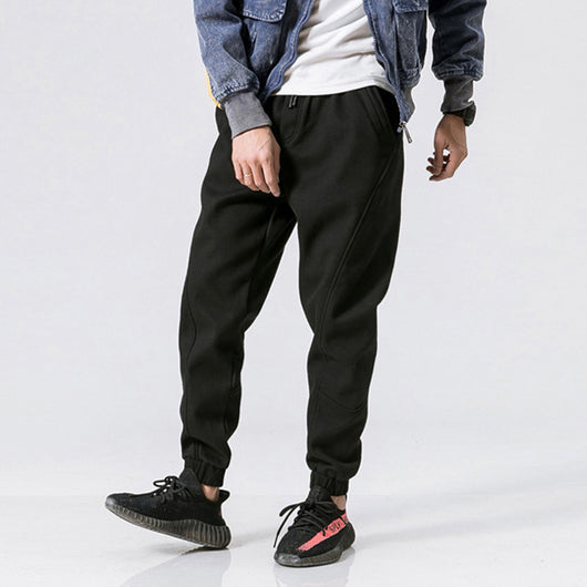 Pantalones Casuales Recortados de Color Sólido para Hombre - Image 3