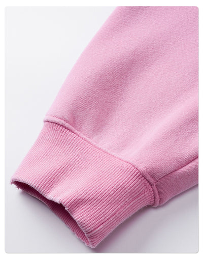 Men's pink washed full-zip hooded jacket and matching sweatpants set, featuring a relaxed fit and drawstring details. - Image 28