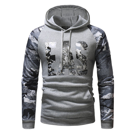Sudadera de Manga Larga con Estampado Camuflaje para Hombre