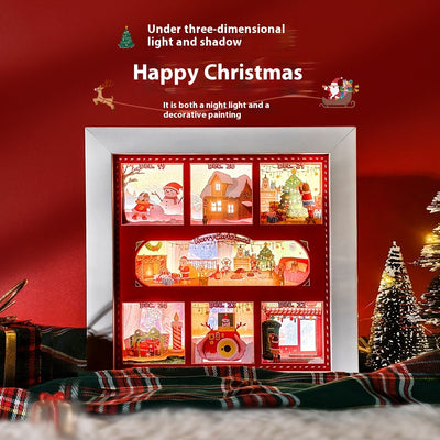 Lámpara de Papel Recortado 3D con Efecto Luz y Sombra - Regalo Navideño Creativo - Image 3