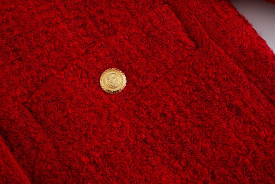 Blazer Corto de Lana Texturizada Doble Botonadura con Falda Plisada - Image 20