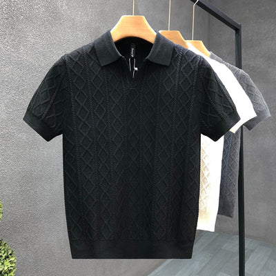 Camisa Texturizada Slim Fit con Cuello V para Hombre - Elegancia Empresarial - Image 3