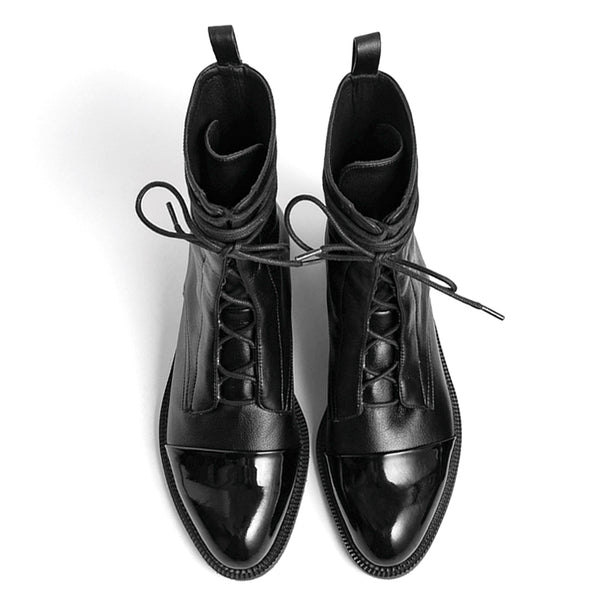Botas Martin Planas de Cuero Suave - Estilo Británico Versátil para Mujer