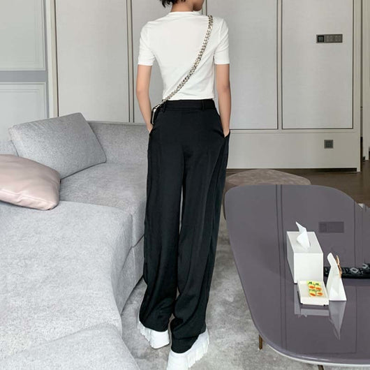 Pantalón Recto Negro de Trabajo Profesional - Image 13