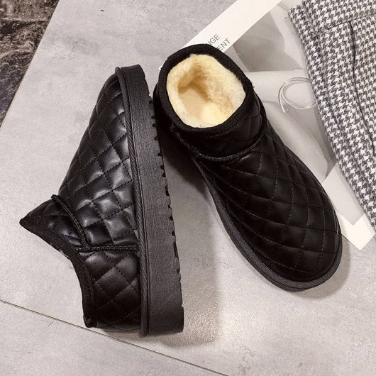 Botas Cortas Coreanas Acolchadas - Zapatos Planos Versátiles para Todo Uso