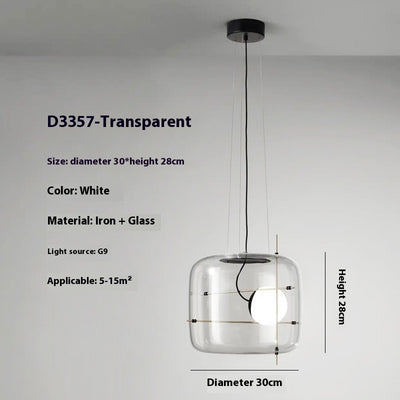 Lámpara de Techo Minimalista Moderna en Vidrio para Dormitorio - Image 6