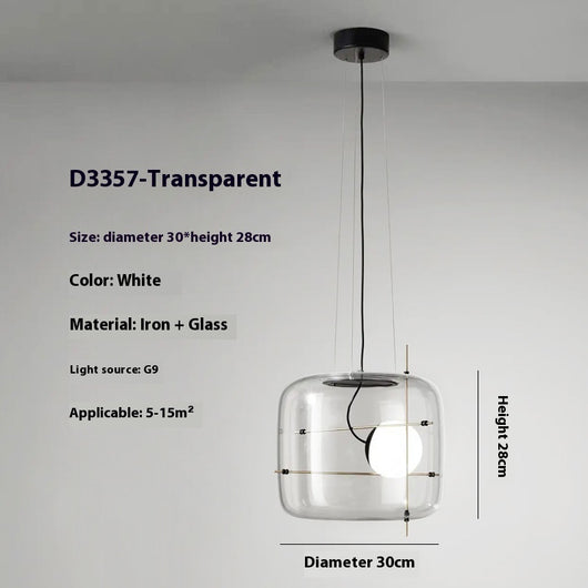 Lámpara de Techo Minimalista Moderna en Vidrio para Dormitorio - Image 6