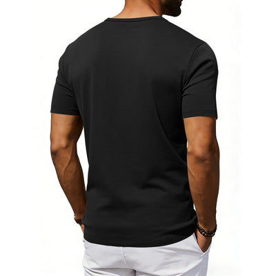 Playera Holgada Casual para Hombre con Cuello Amplio y Mangas Cortas - Image 26