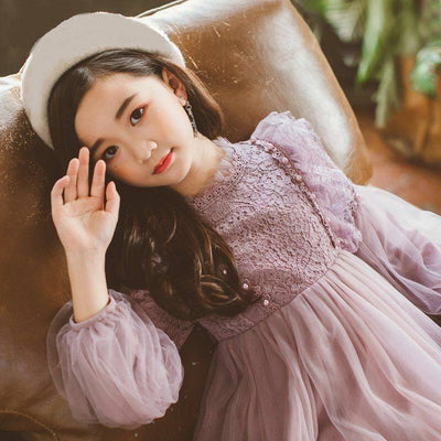 Vestido Princesa Niña Manga Larga Otoño - Image 5