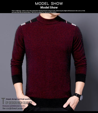Suéter Cuello Alto Reversible de Terciopelo Manga Larga para Hombre - Image 14