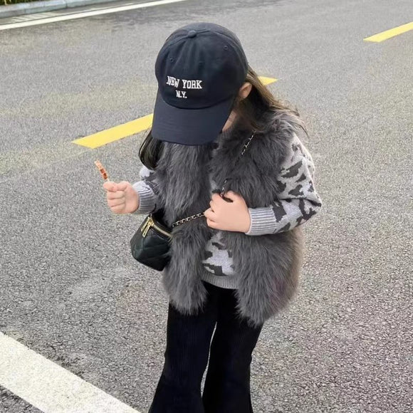 Chaleco de Piel Infantil Diseño Zorro