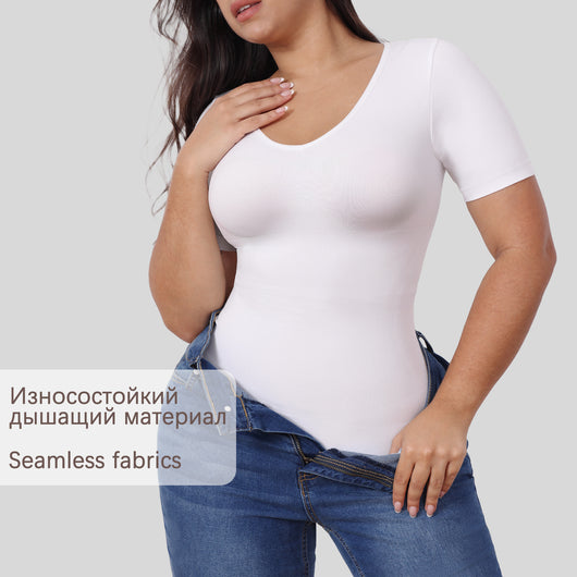 Corset Reductor con Manga Corta - Ajuste Abdominal para Mujer - Image 23