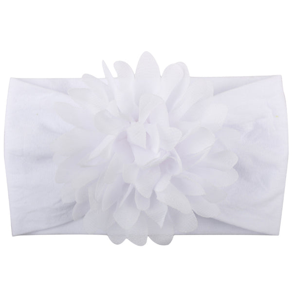 Diadema Floral de Gasa para Bebé - Accesorio Princesa Elegante