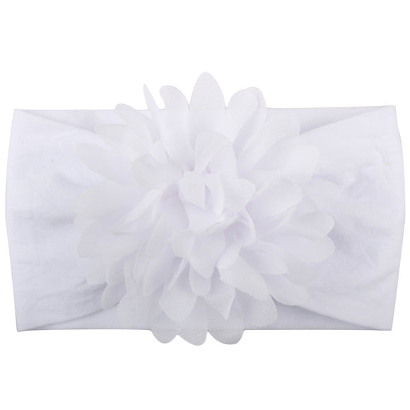 Diadema Floral de Gasa para Bebé - Accesorio Princesa Elegante