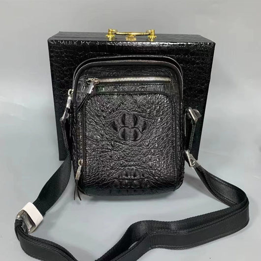 Bolsa Crossbody de Cuero de Cocodrilo para Hombre - Diseño Versátil - Image 15
