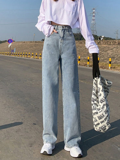 Pantalones Vaqueros Anchos y Holgados para Mujer - Denim Baggy Moderno - Image 10