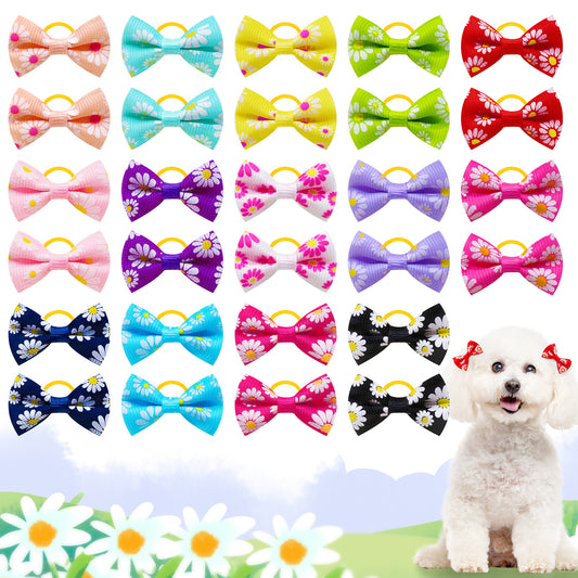 Diadema Floral Margarita para Mascotas - Estilo Pastoral con Elástico
