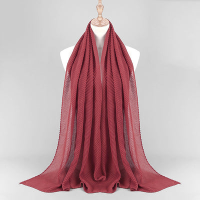 Pañuelo Plisado de Algodón Twill para Mujer - Versátil y Elegante - Image 24
