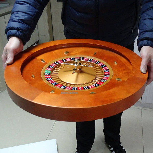 Ruleta de Madera Maciza Profesional - 50cm o 45cm con Plataforma Metálica