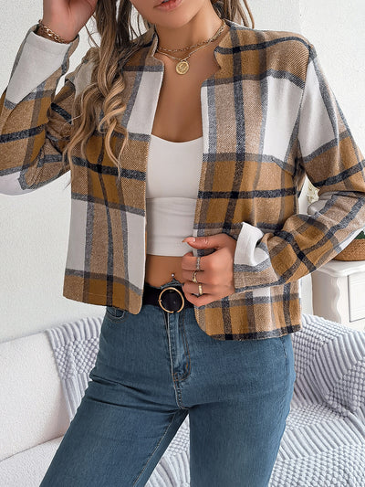 Conjunto de Tweed a Cuadros Manga Larga para Mujer - Image 33