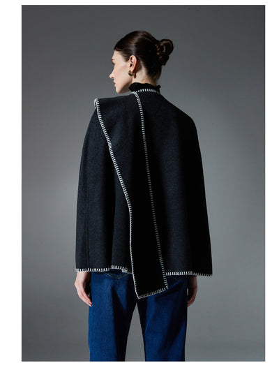 Capa Reversible de Lana Doble Faz con Bufanda Integrada - Image 21