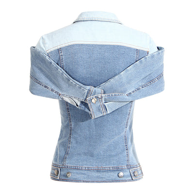 Camisa Denim Ajustada Efecto Reductor con Diseño Moderno - Image 3