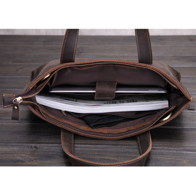 Maletín Ejecutivo Cuero Crazy Horse - Bolso Mensajero Premium en Cuero Genuino - Image 11