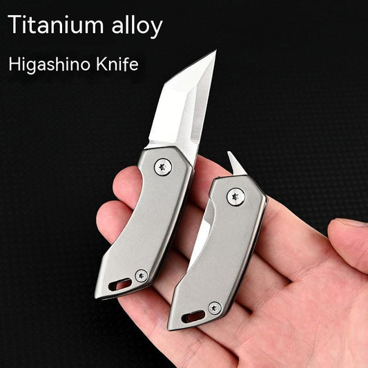 Cuchillo Táctico de Aleación de Titanio Portátil Multiusos con Abreador