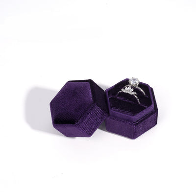 Caja de Terciopelo Hexagonal para Joyas Premium - Image 12