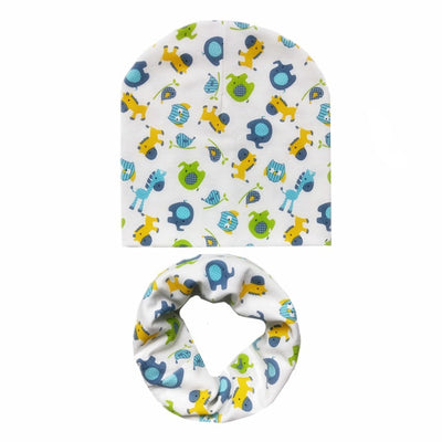 Conjunto Infantil de Gorro y Bufanda de Algodón con Estampados Divertidos - Image 4