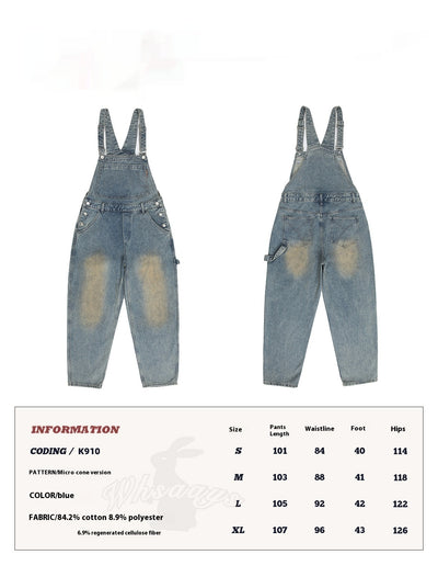 Pantalones Cargo Denim Vintage Lavado Retro Unisex - Image 6