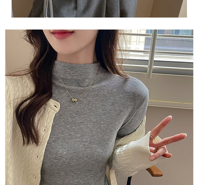 Blusa Base Cuello Semialto Manga Larga para Mujer - Image 11