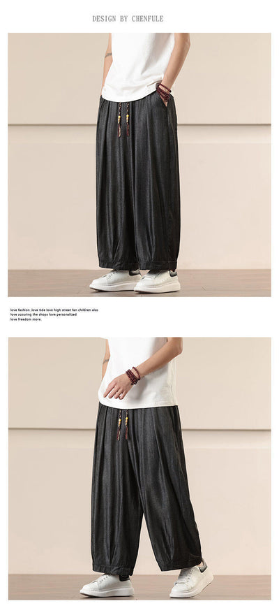 Pantalones Harem Retro Sueltos Talla Grande para Hombre - Image 22