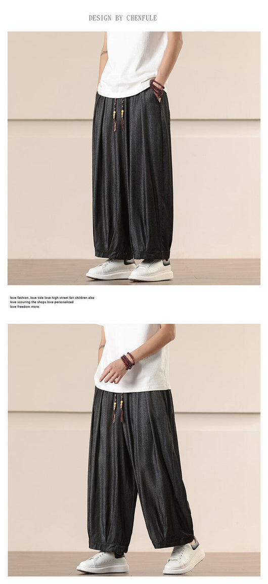 Pantalones Harem Retro Sueltos Talla Grande para Hombre - Image 22
