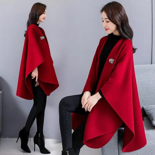 Capa Abrigo de Lana para Mujer Longfengni - Image 5