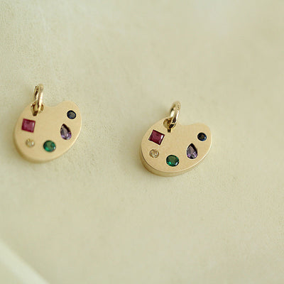 Dije Paleta Multicolor en Circón y Oro Amarillo 9K - Image 2