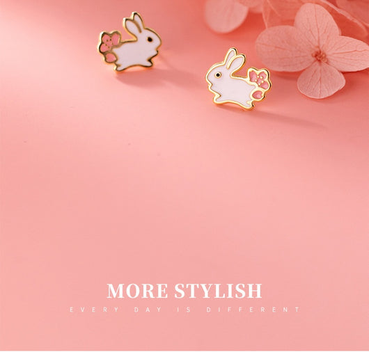 Aretes de Corazón Blanco Conejo Dulce - Diseño Femenino Tierno - Image 12