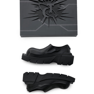 Zapatos Derby Plataforma Cabeza Redonda Cuero Genuino Cuernos Diablo - Image 4
